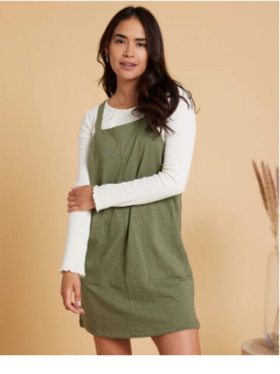 Known Supply Dresses & Skirts - Known Supply Macy Dress Overall Organic Cotton Pockets